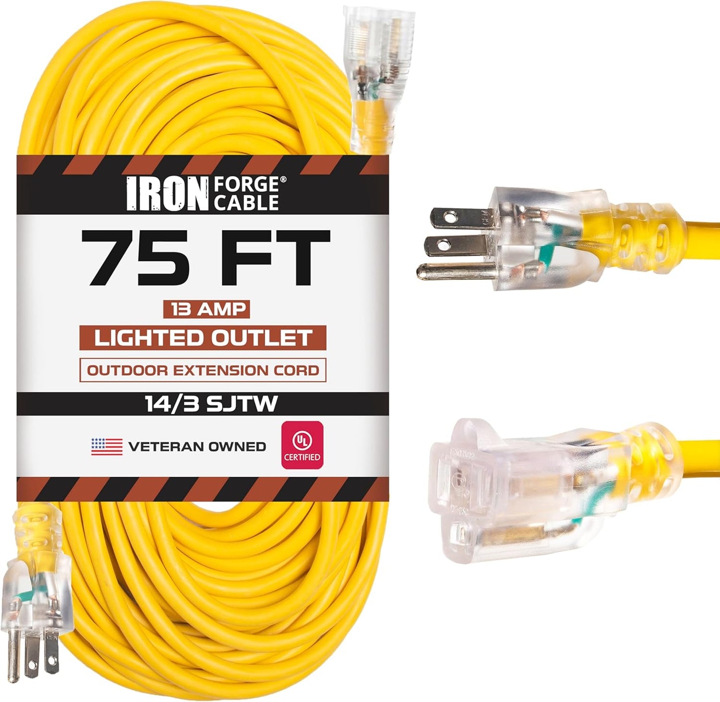 Iron Forge Cable 75 Ft Outdoor Extension Cord for All Needs