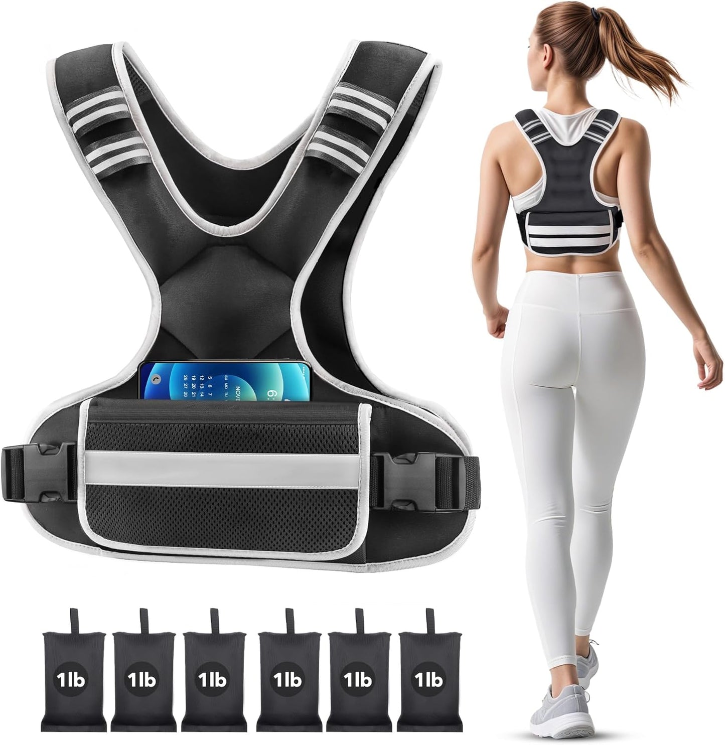 Adjustable Weighted Vest for Women and Men with Comfort Design