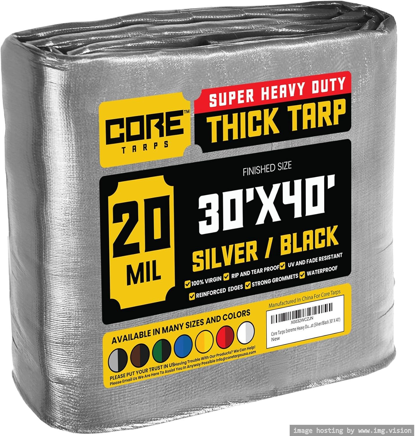 Core Tarps Extreme Heavy Duty 20 Mil Tarp Cover for All Needs