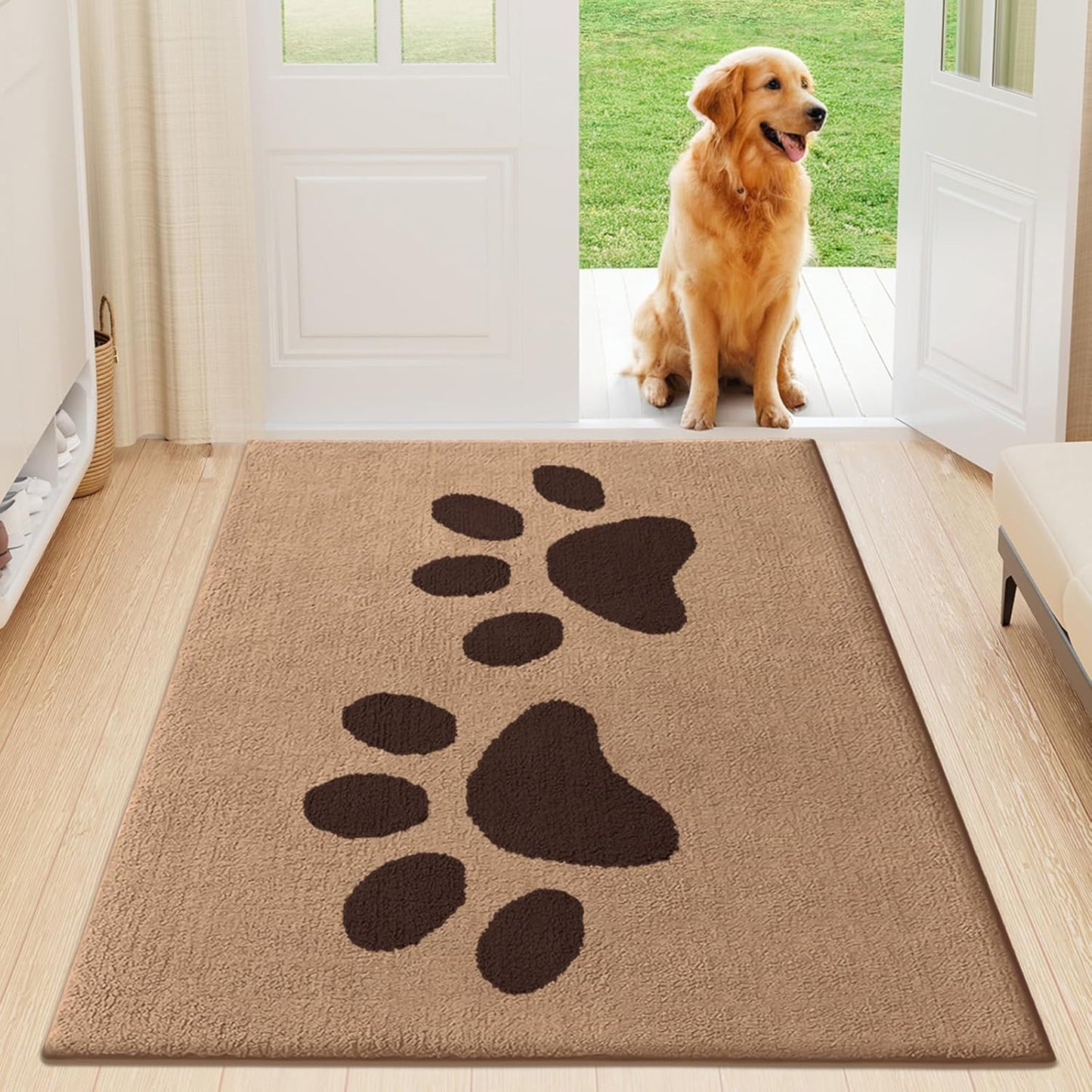 Buganda Dog Door Mat for Muddy Paws - Absorbent and Non-Slip