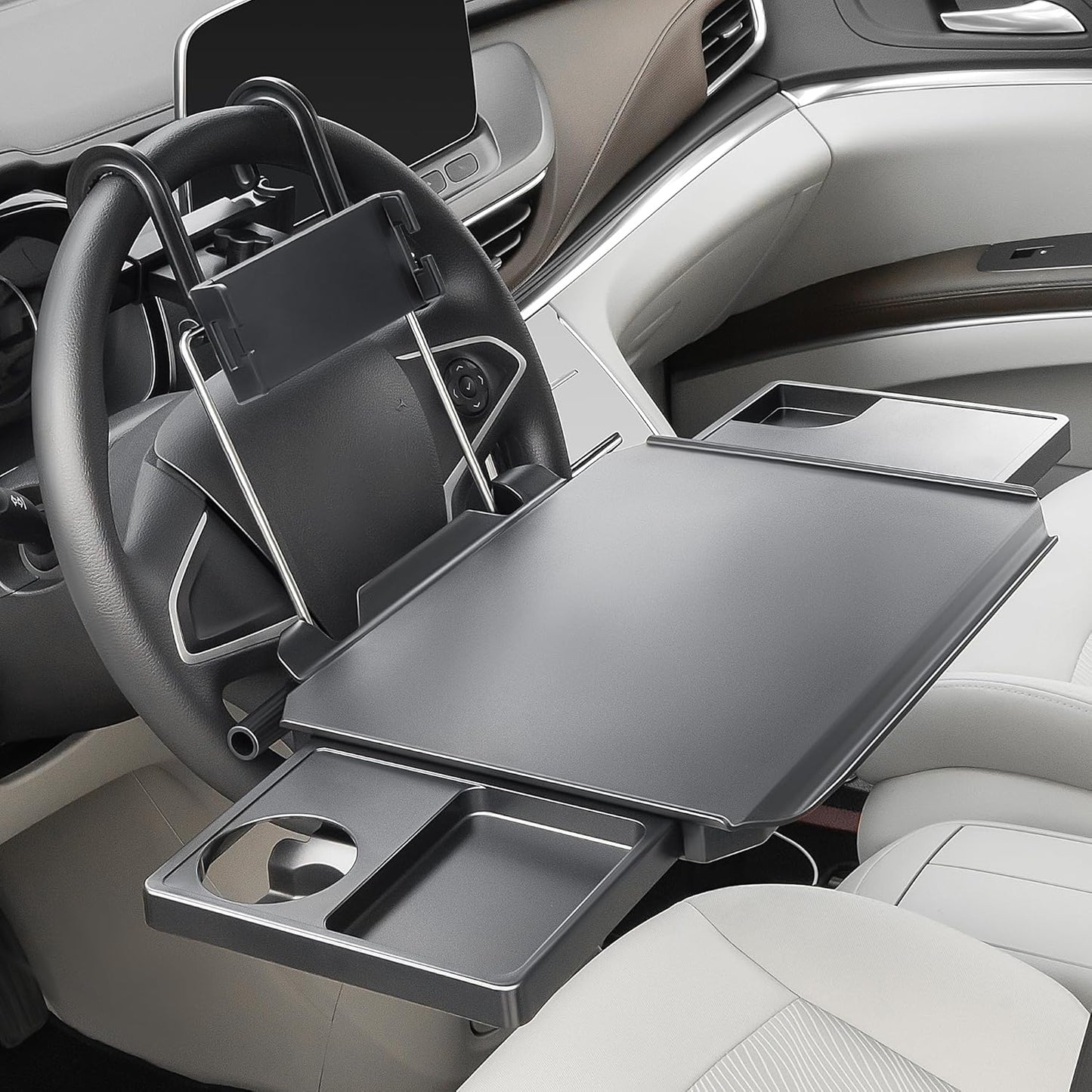 Paffenery Large Car Steering Wheel Tray for Laptops & Meals