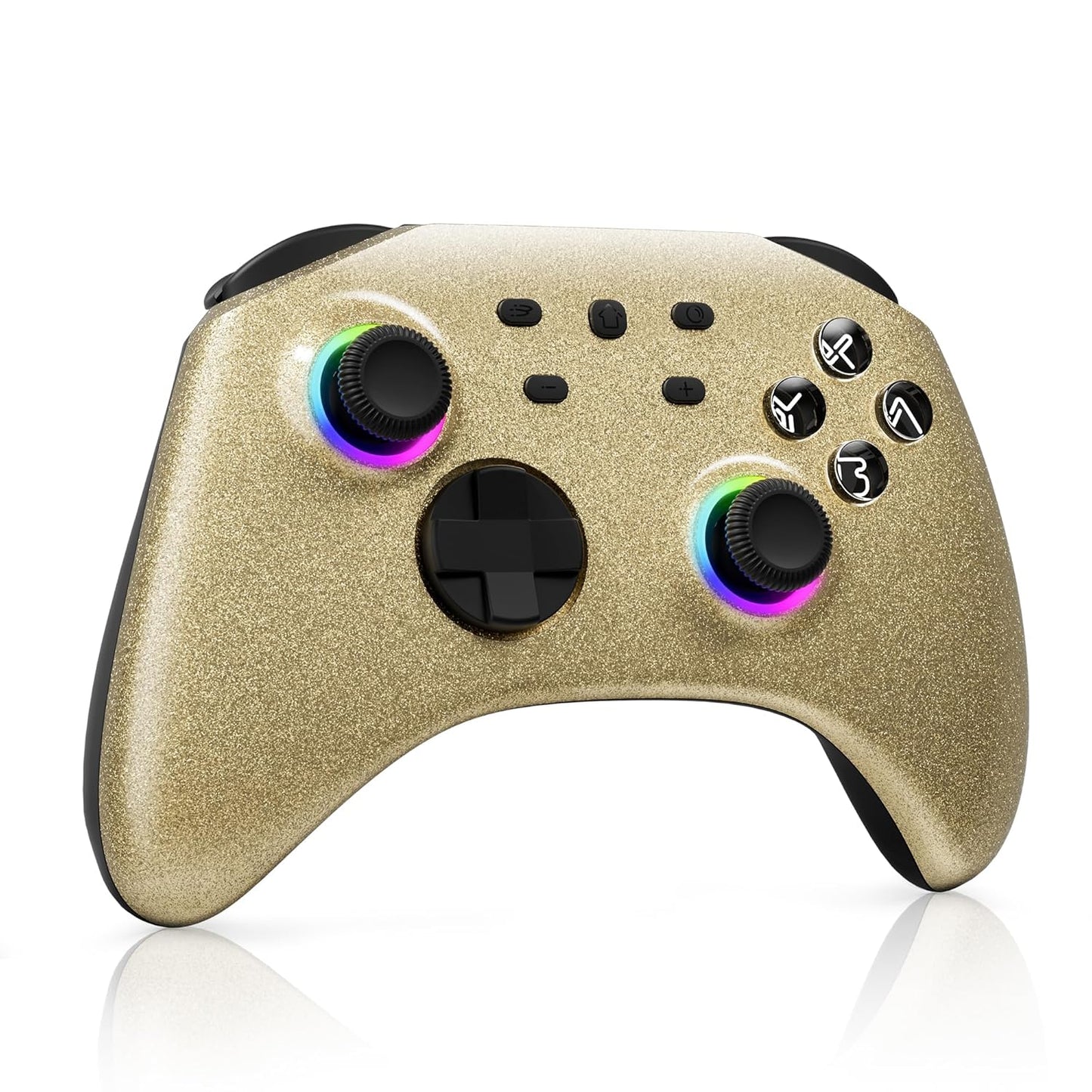 Mytrix Gold Wireless Switch Controller with RGB Lighting Features
