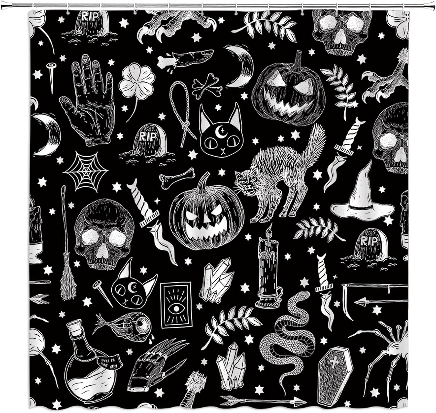 Magic Halloween Shower Curtain - Spooky Chic!