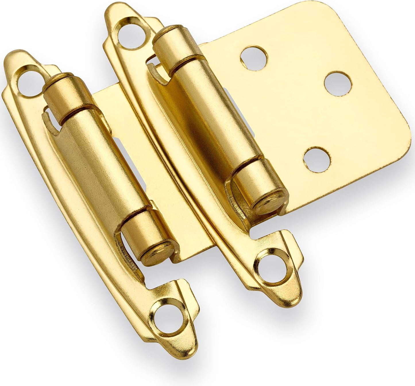 Decobasics 1/2 Overlay Brushed Gold Cabinet Hinges for Kitchens