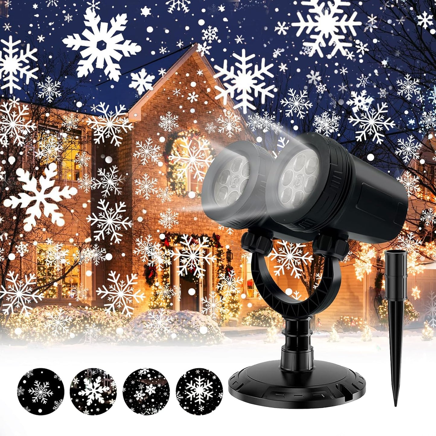 Snowflake Christmas Projector Lights for Holiday Cheer