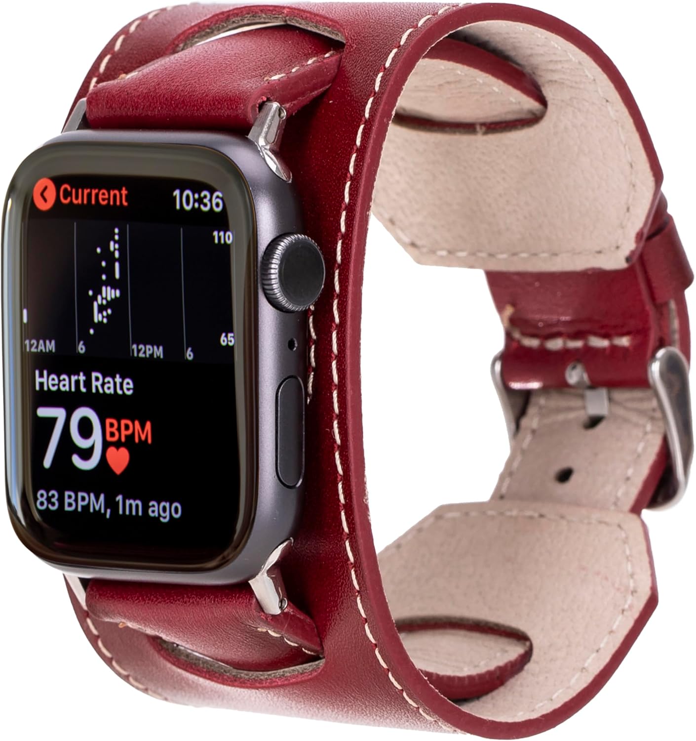 HARDISTON Cuff Watch Band for Apple 44mm - Handmade Leather