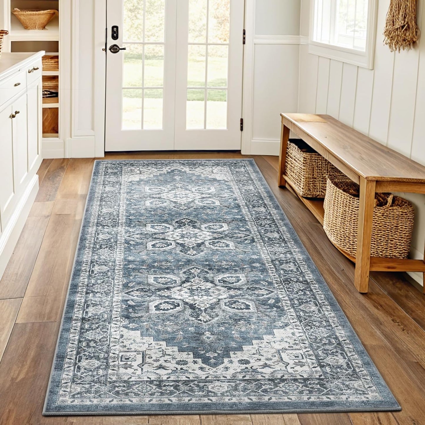 2x6 Washable Runner Rug with Non-Slip Backing for Kitchen