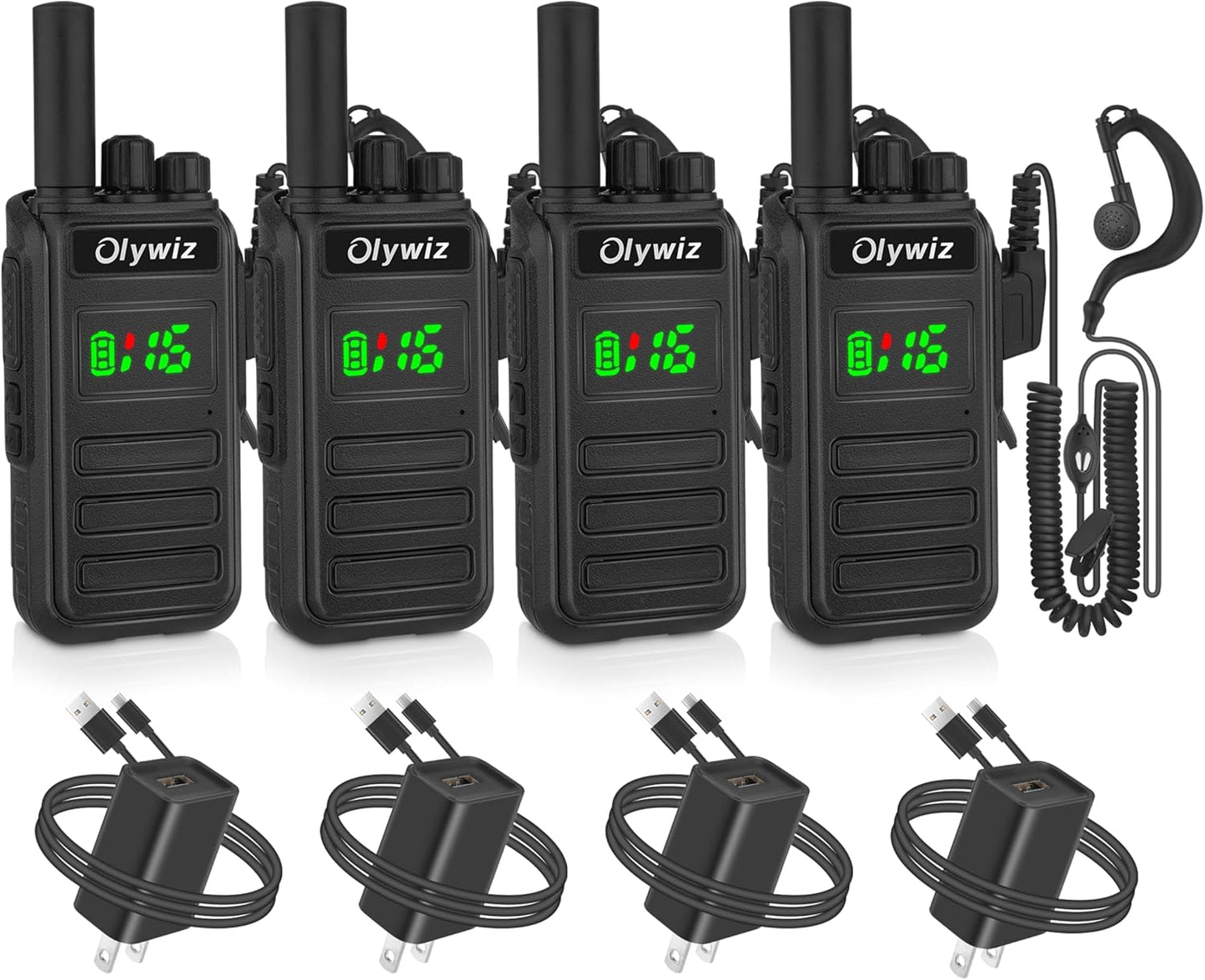 Walkie Talkies for Adults - Long Range Two-Way Radios 4 Pack