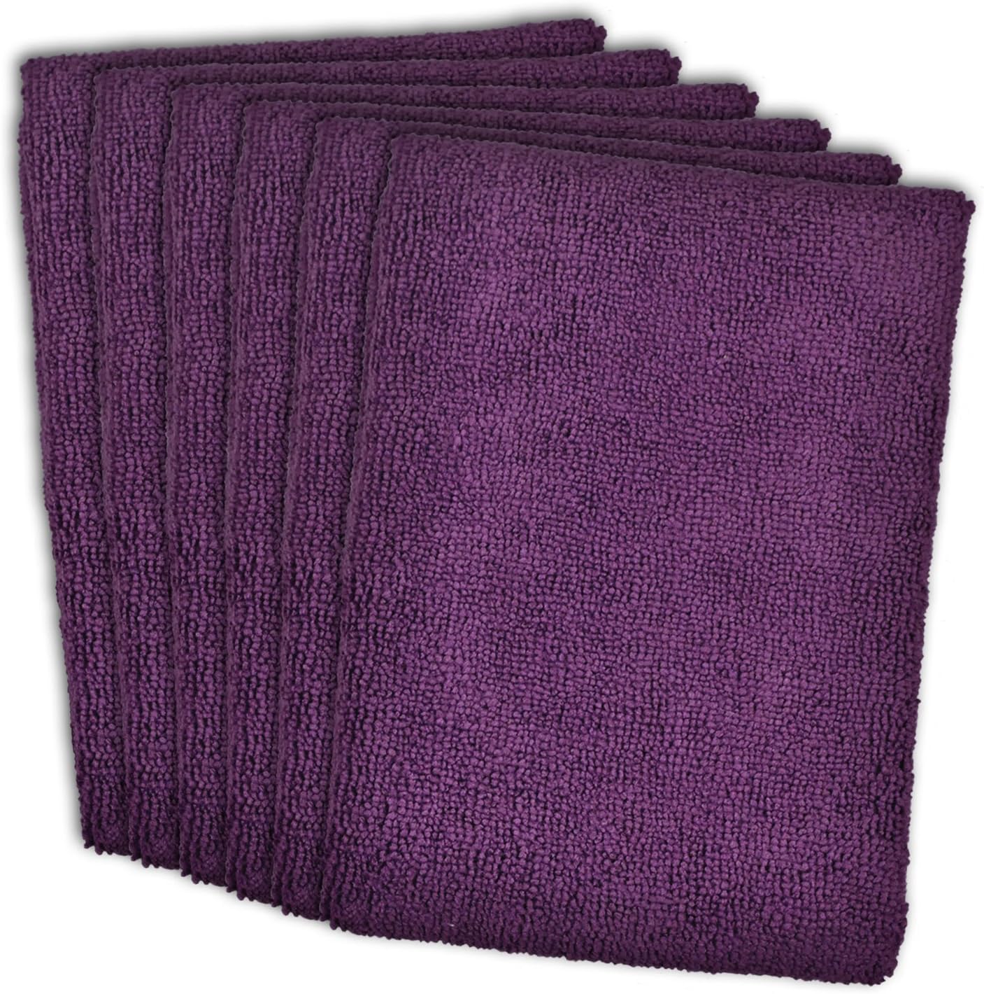 DII 6-Piece Eggplant Microfiber Dishtowel Set