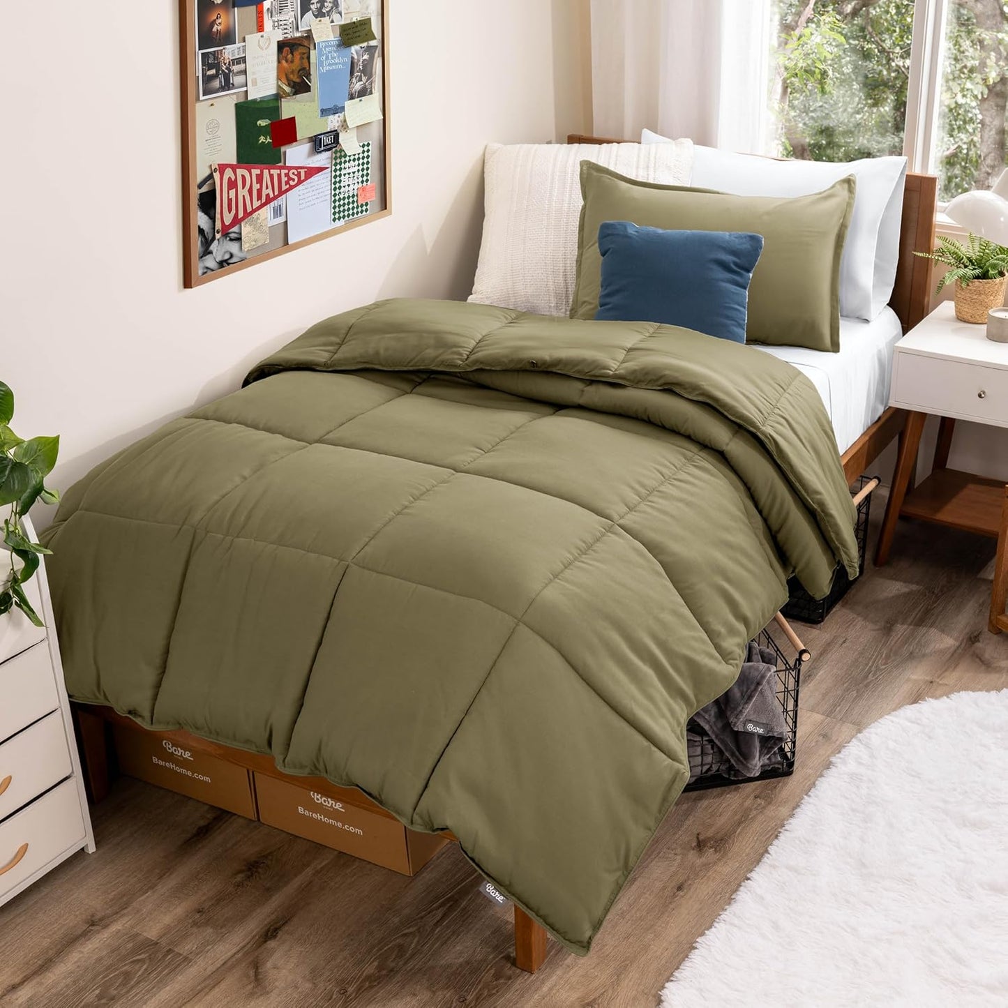 Bare Home Comforter Set - Ultra-Soft Goose Down Alternative
