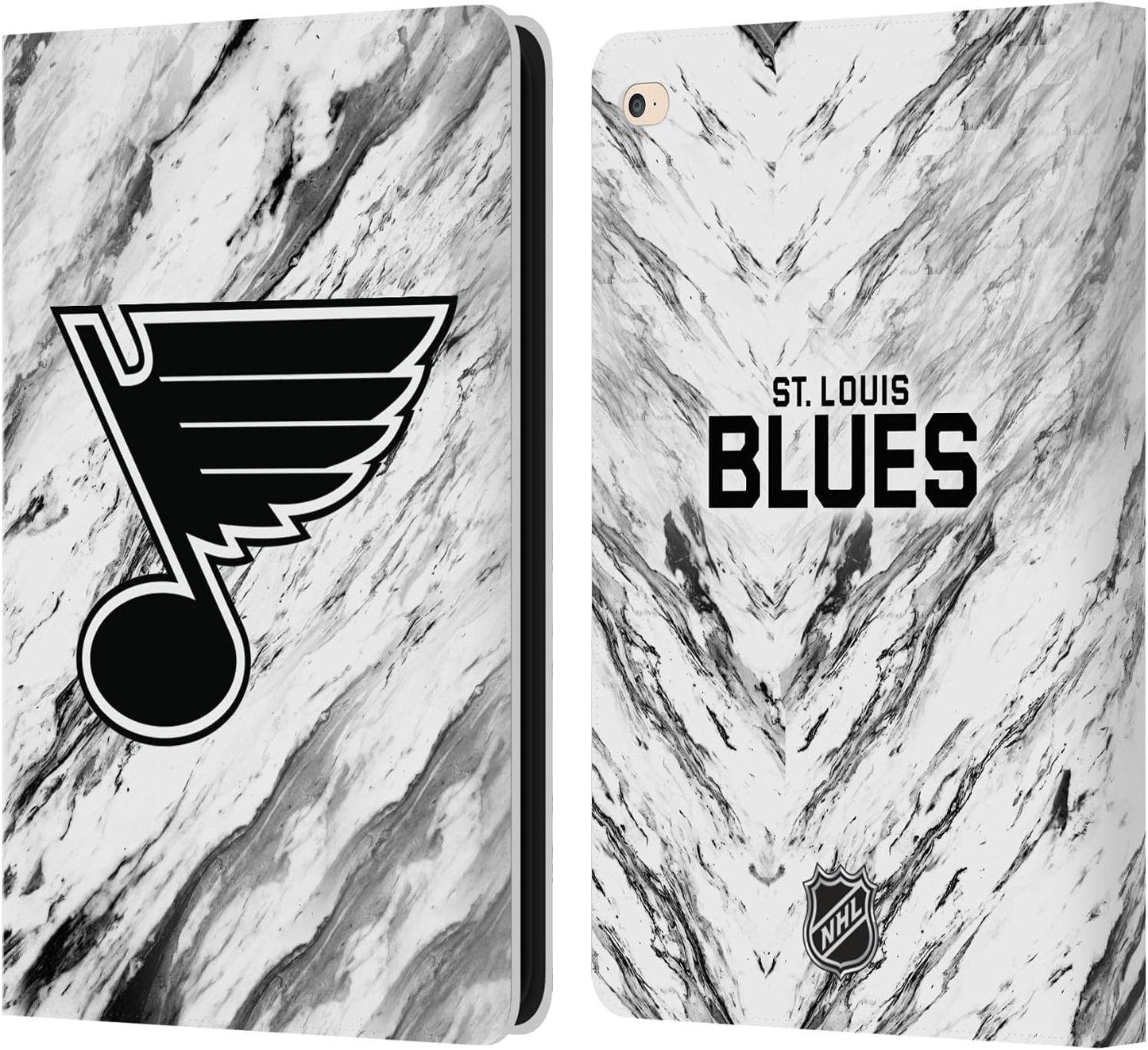 NHL Marble St Louis Blues Leather Wallet Case for iPad Air 2