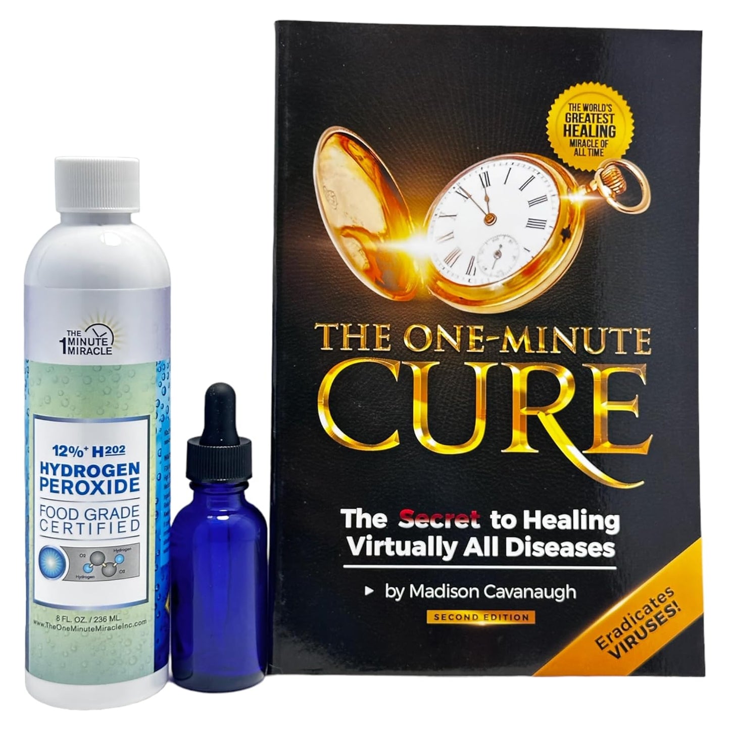 The One Minute Cure Book and 12% Hydrogen Peroxide Food Grade