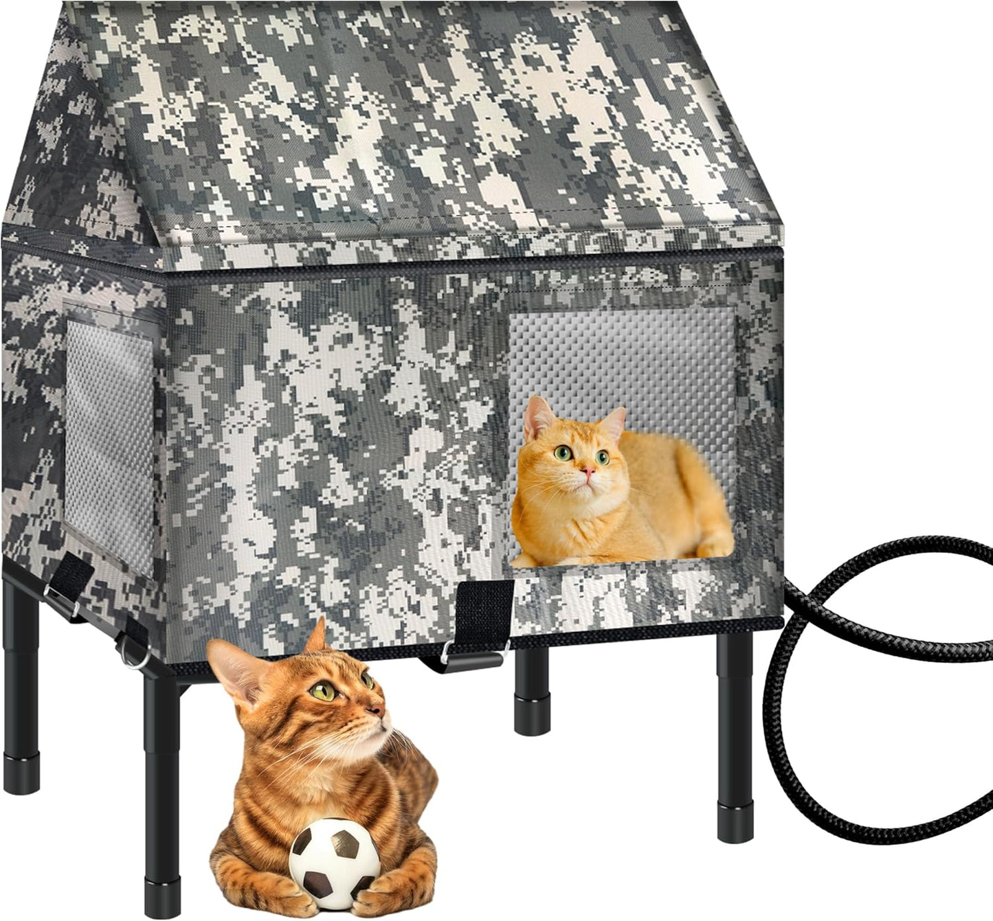 Heated Cat House for Outside in Winter - Waterproof & Insulated