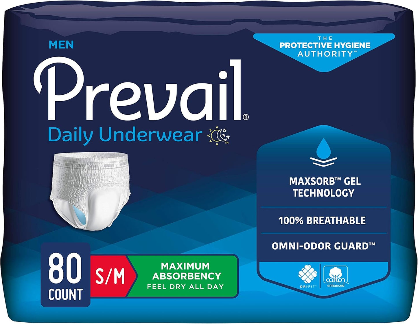 Prevail Proven Men's Pull-Up | Maximum Absorbency | 80 Count