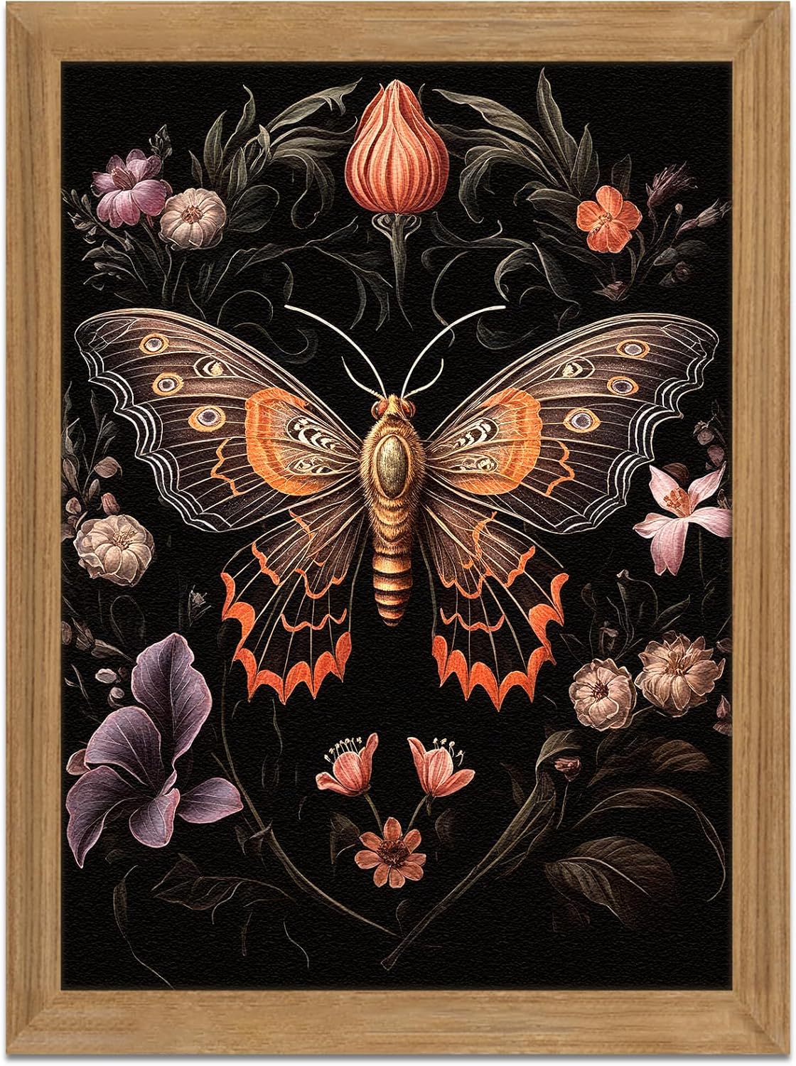 Framed Vintage 3D Textured Wall Art for Elegant Home Decor