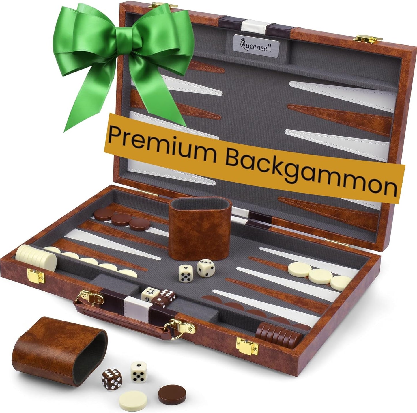 Large Backgammon Sets for Adults - Premium Classic Board Game
