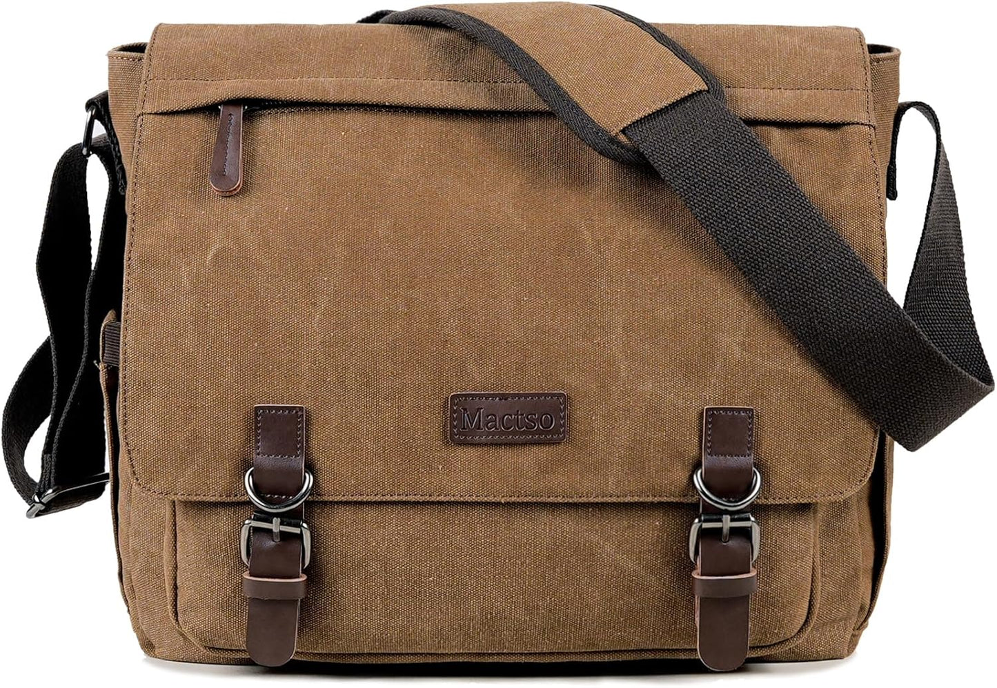 Canvas Messenger Bag for Men Women - Travel Satchel for Laptops
