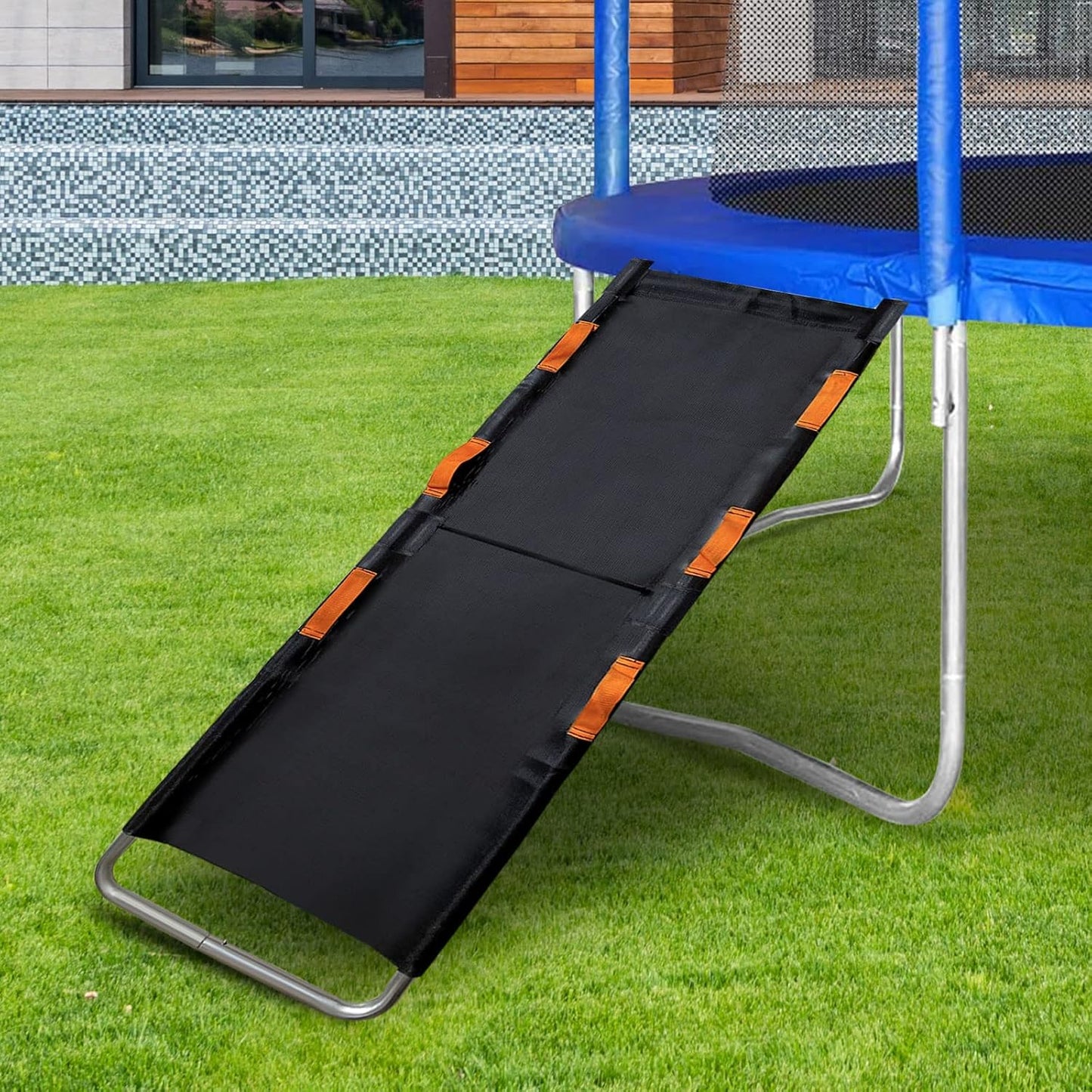 Gardenature Trampoline Slide Ladder for Kids with Handles