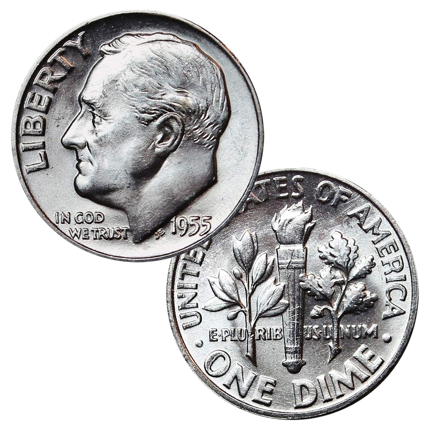 USA $1 Face Roosevelt Dimes 90% Silver Coin Lot of 10 Uncirculated