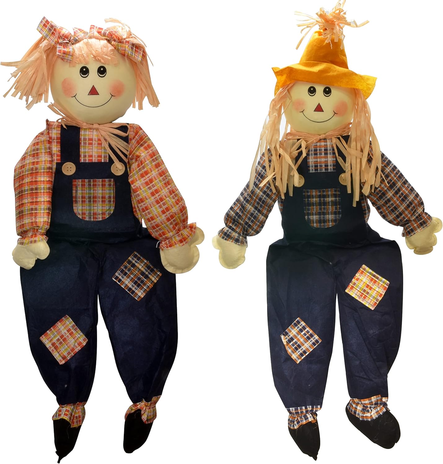 Thanksgiving Sitting Scarecrow Decor for Fall Celebration