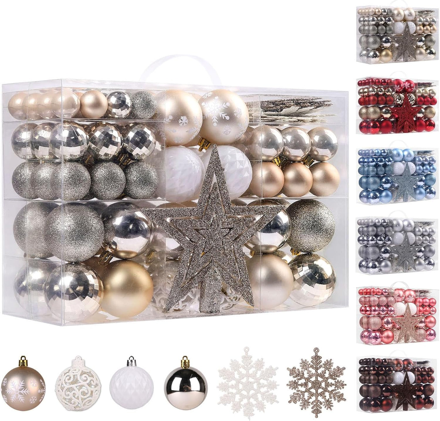 95Pcs Christmas Ball Ornaments Set for Unique Tree Decor