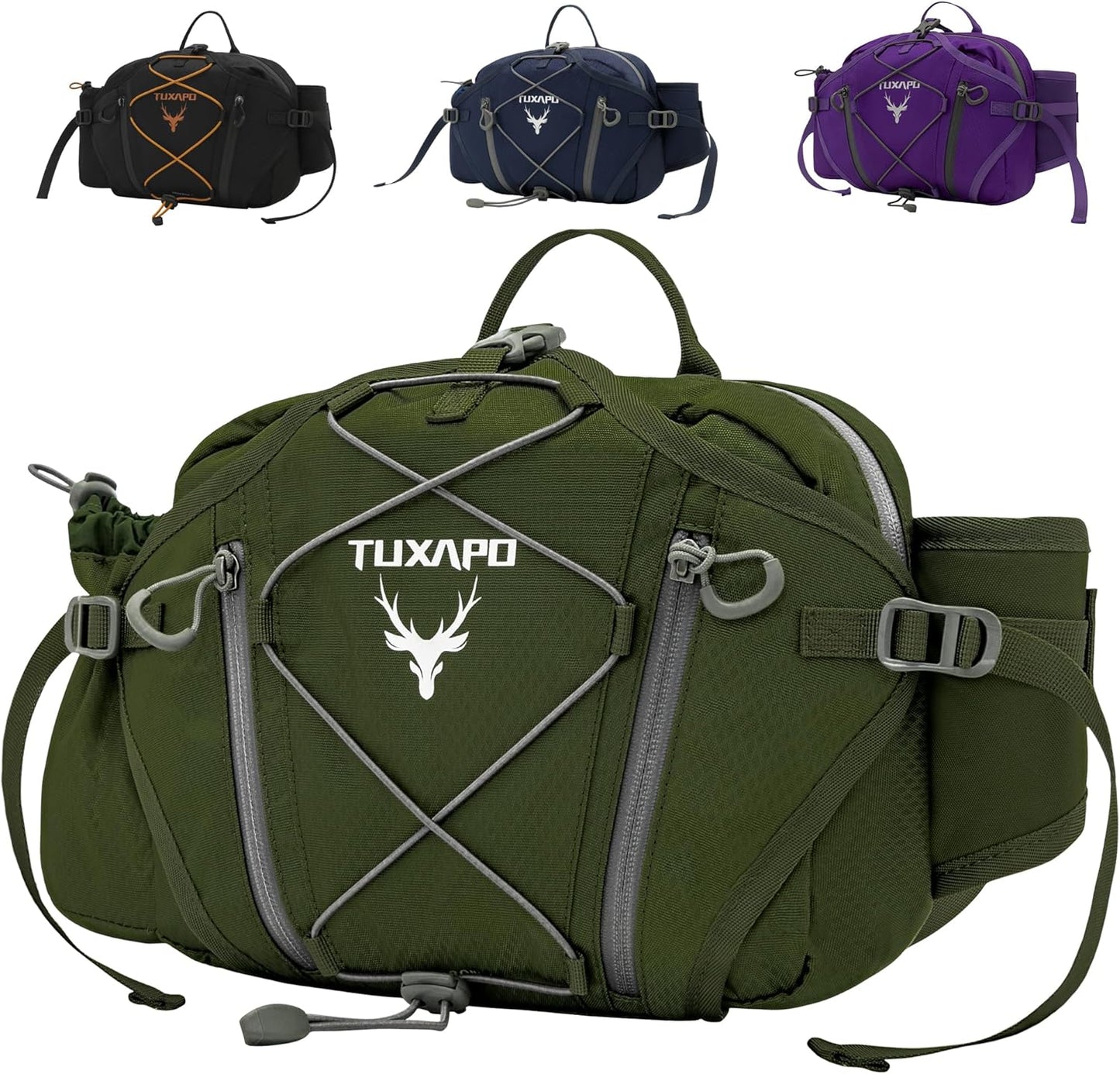 Fanny Pack for Men Green Waist Bags for Running and Travel