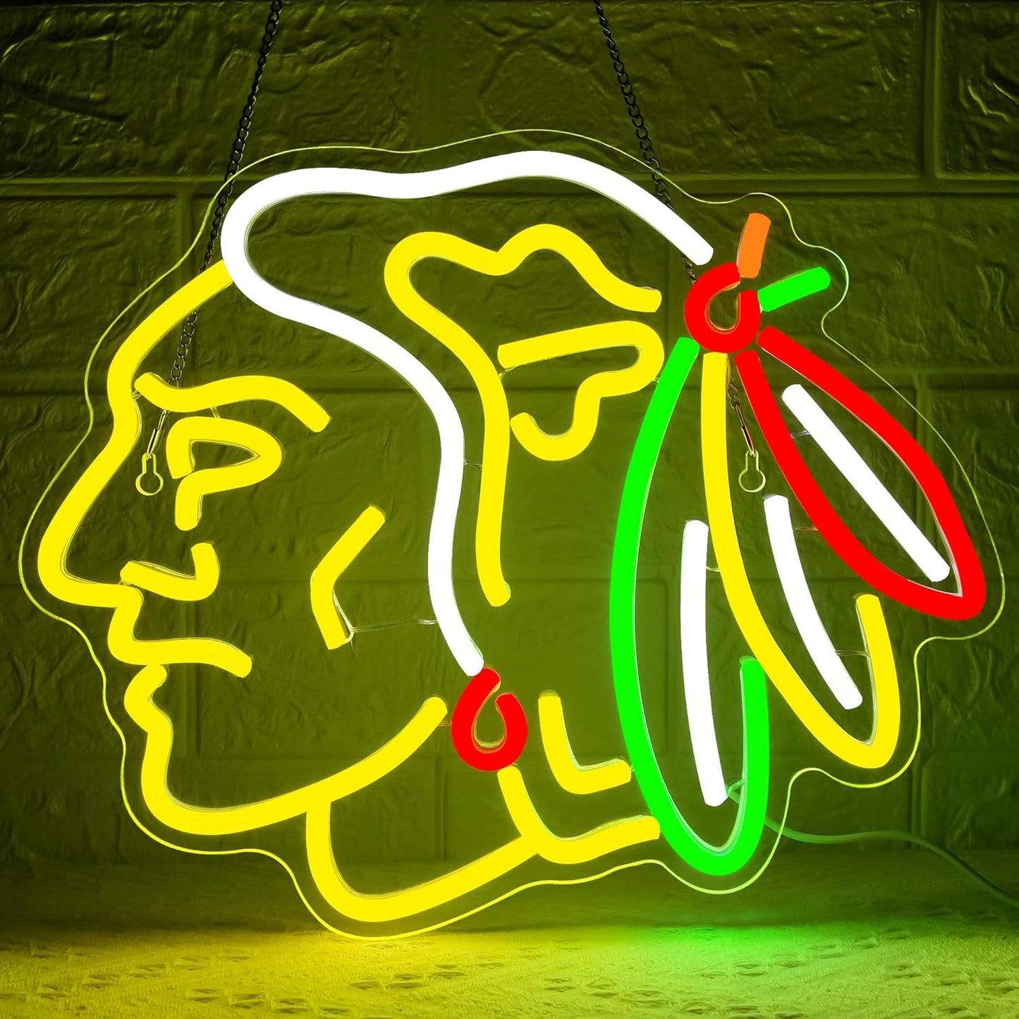 Ice Hockey Neon Sign Wall Decor for Man Cave and Garage