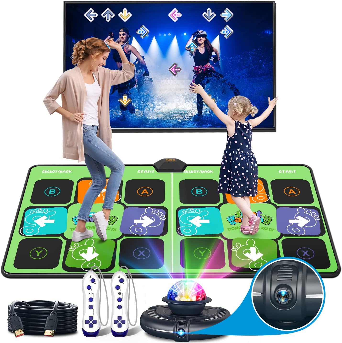 FWFX Wireless Dance Mat for TV - Fun & Fitness for All Ages