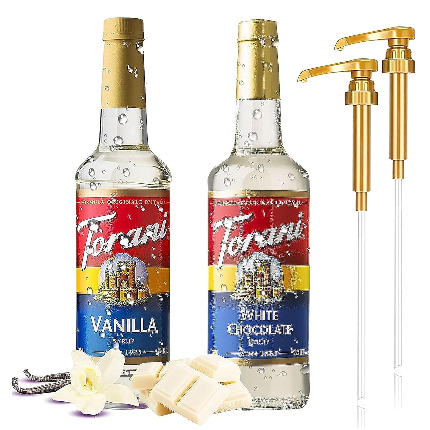 Coffee and Tea Syrup Variety Pack with Vanilla & White Chocolate