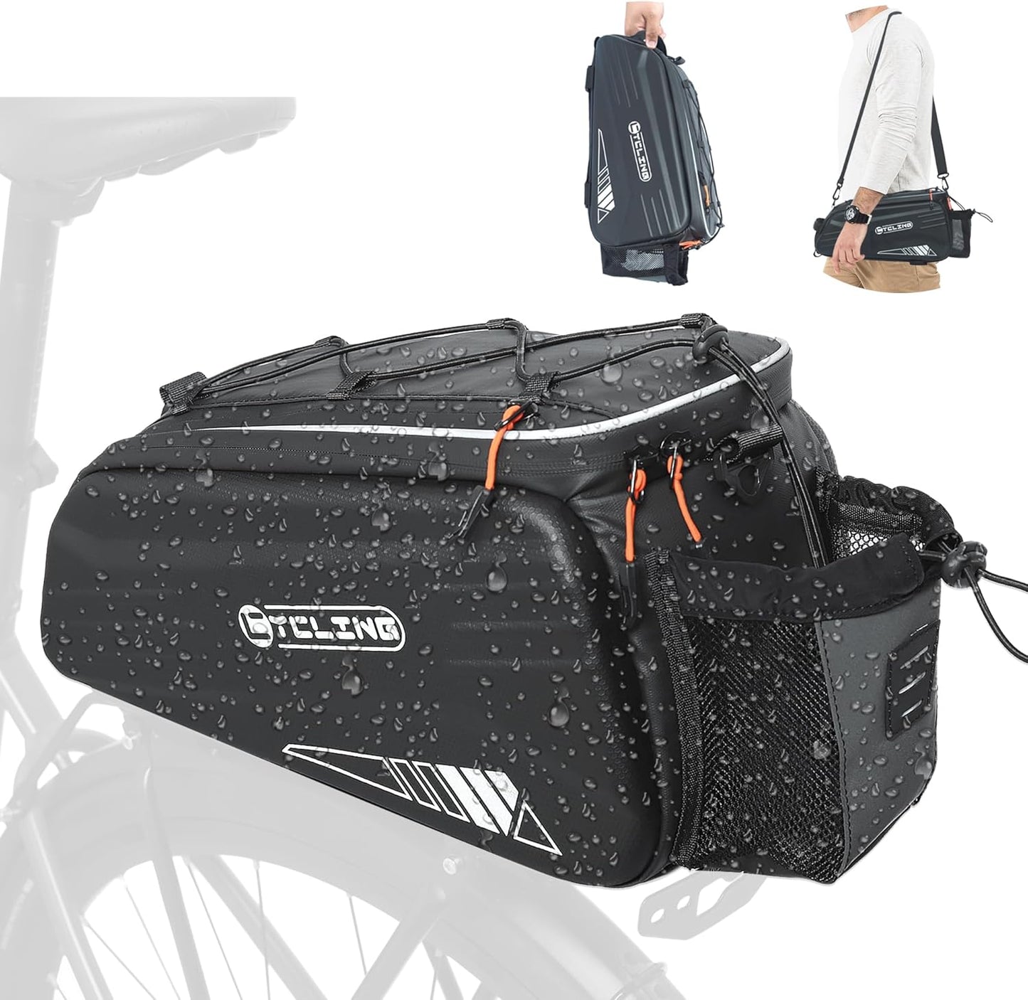 Bike Bags for Bicycle Rear Rack - 10L Waterproof Cargo Bag