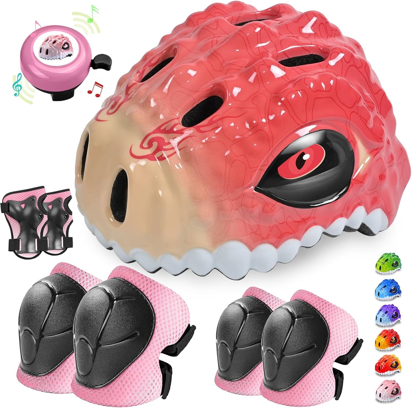 Toddler Kids Bike Helmet Set with Protective Gear for Safety