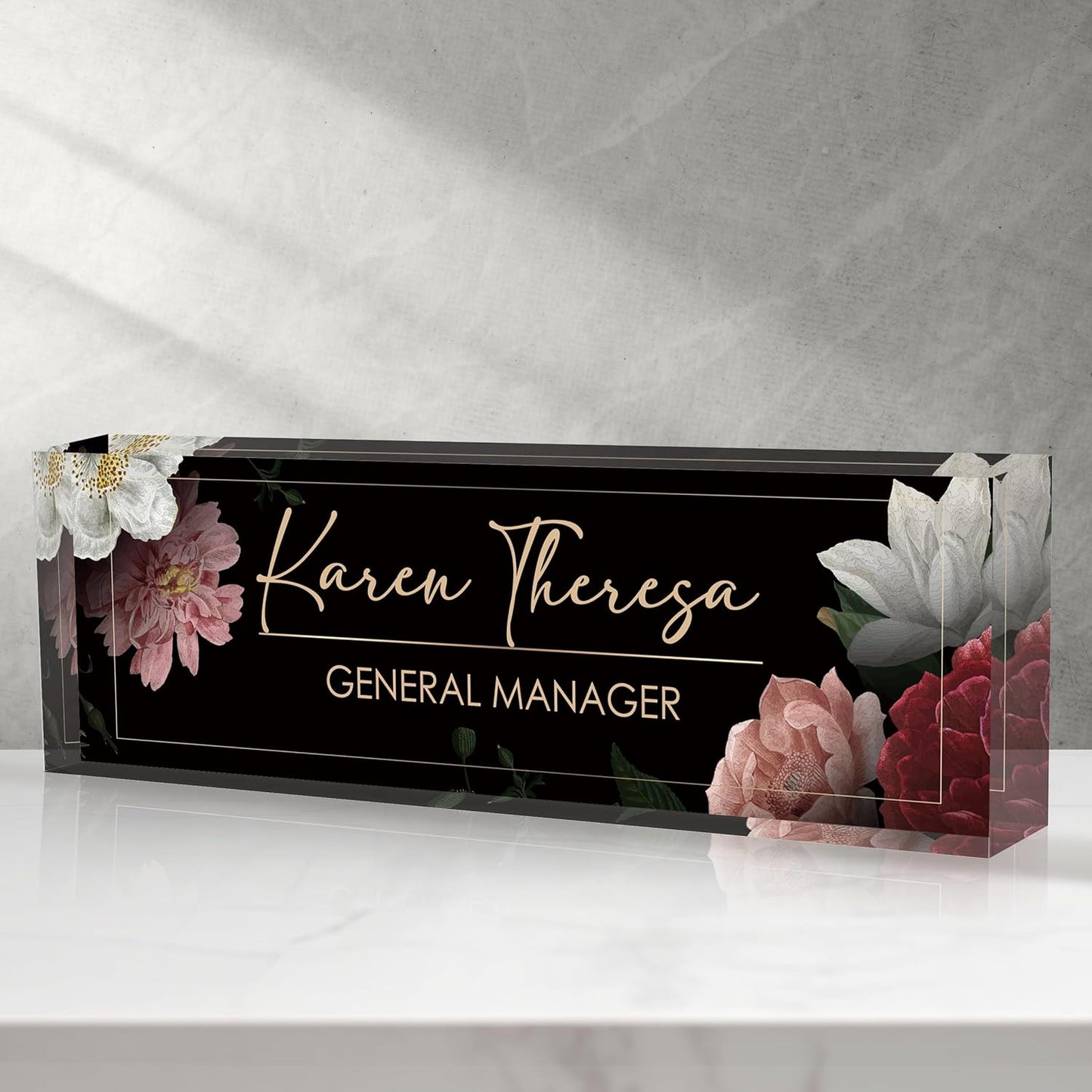 Custom Desk Name Plate - Personalized Appreciation Gift