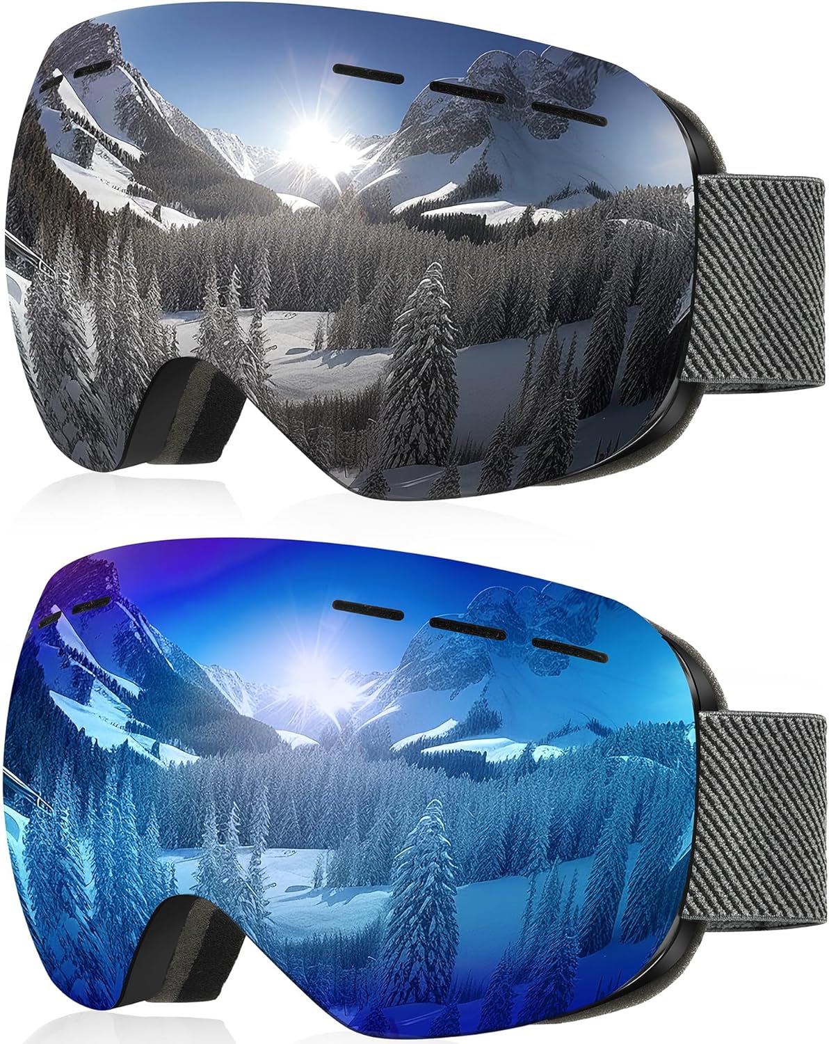 Anti-Fog OTG Ski Goggles 2 Pack