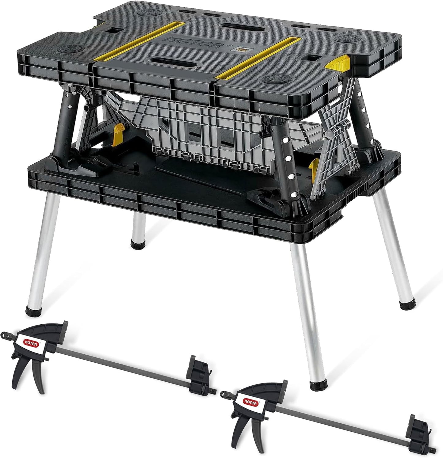 Keter Folding Work Table - Portable Workbench for DIY Projects