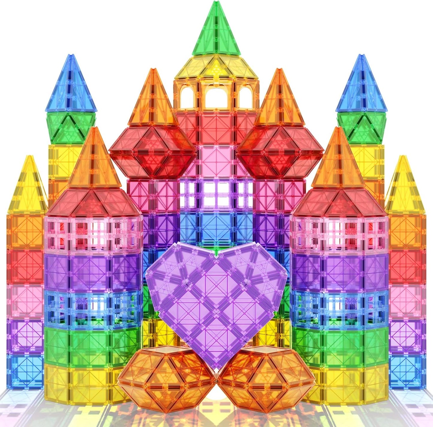 Magnetic Tiles for Kids - Sensory STEM Building Blocks Fun