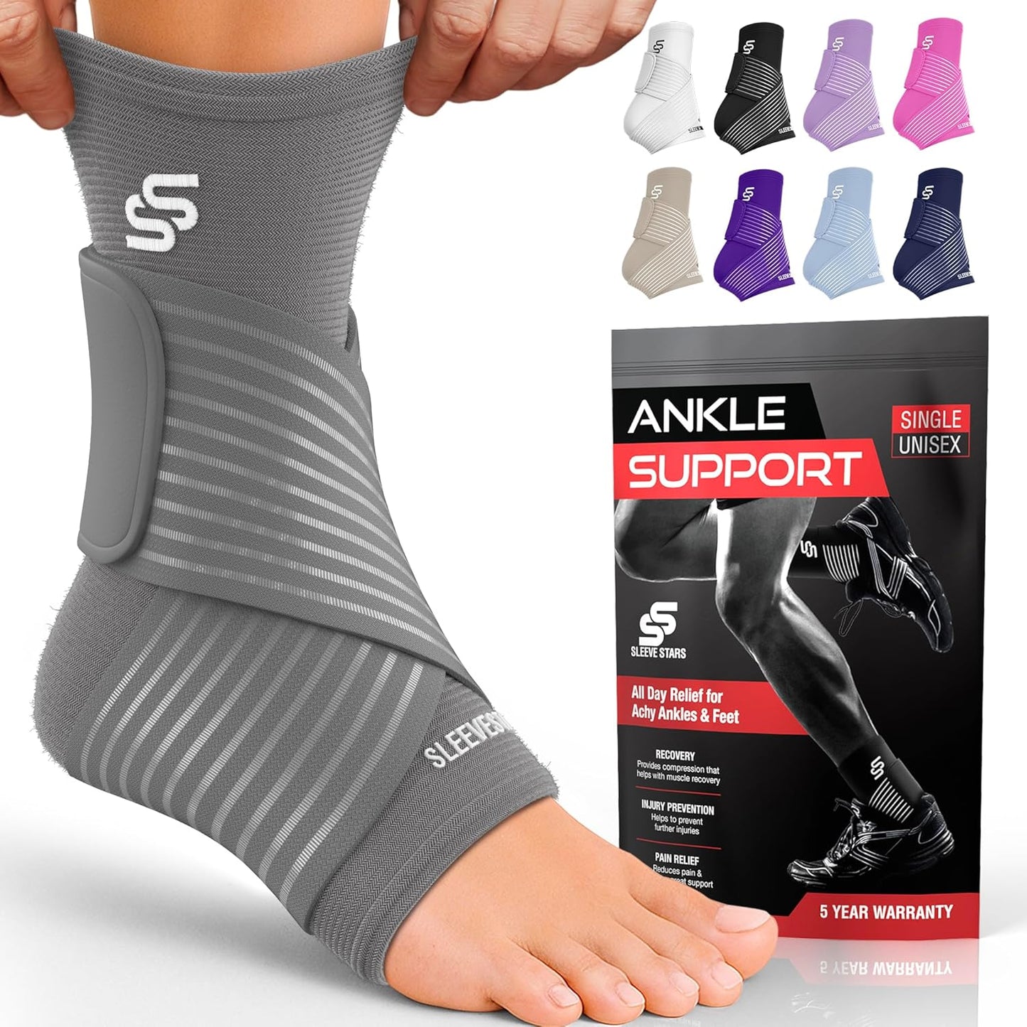 Ankle Brace for Sprained Ankle & Plantar Fasciitis Relief