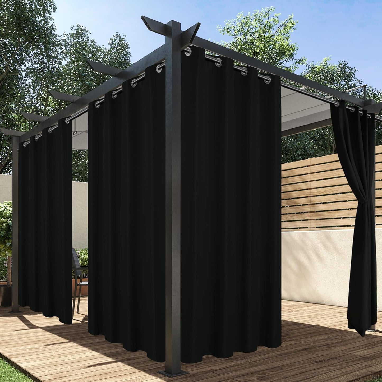 Waterproof Outdoor Curtains for Patio - Privacy & Light Filtering