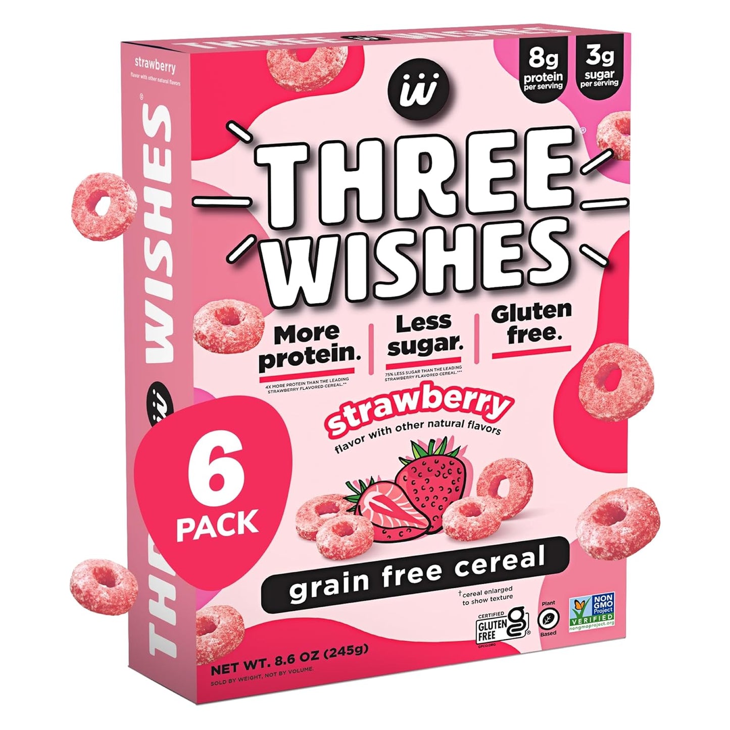 Three Wishes Grain-Free Strawberry Cereal - Healthy & Delicious