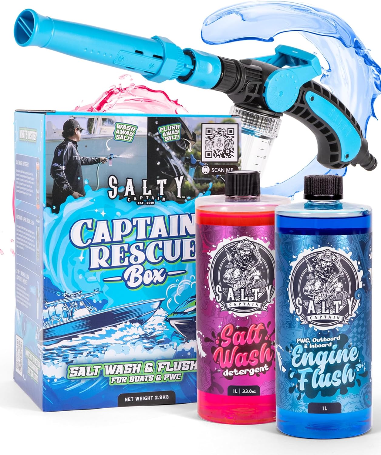 Salty Captain Salt Remover Kit for Boats, PWCs & Jet Skis