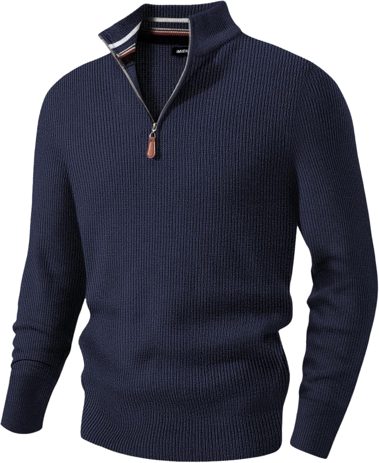 JMIERR Mens Quarter Zip Pullover Sweater for Fall and Winter