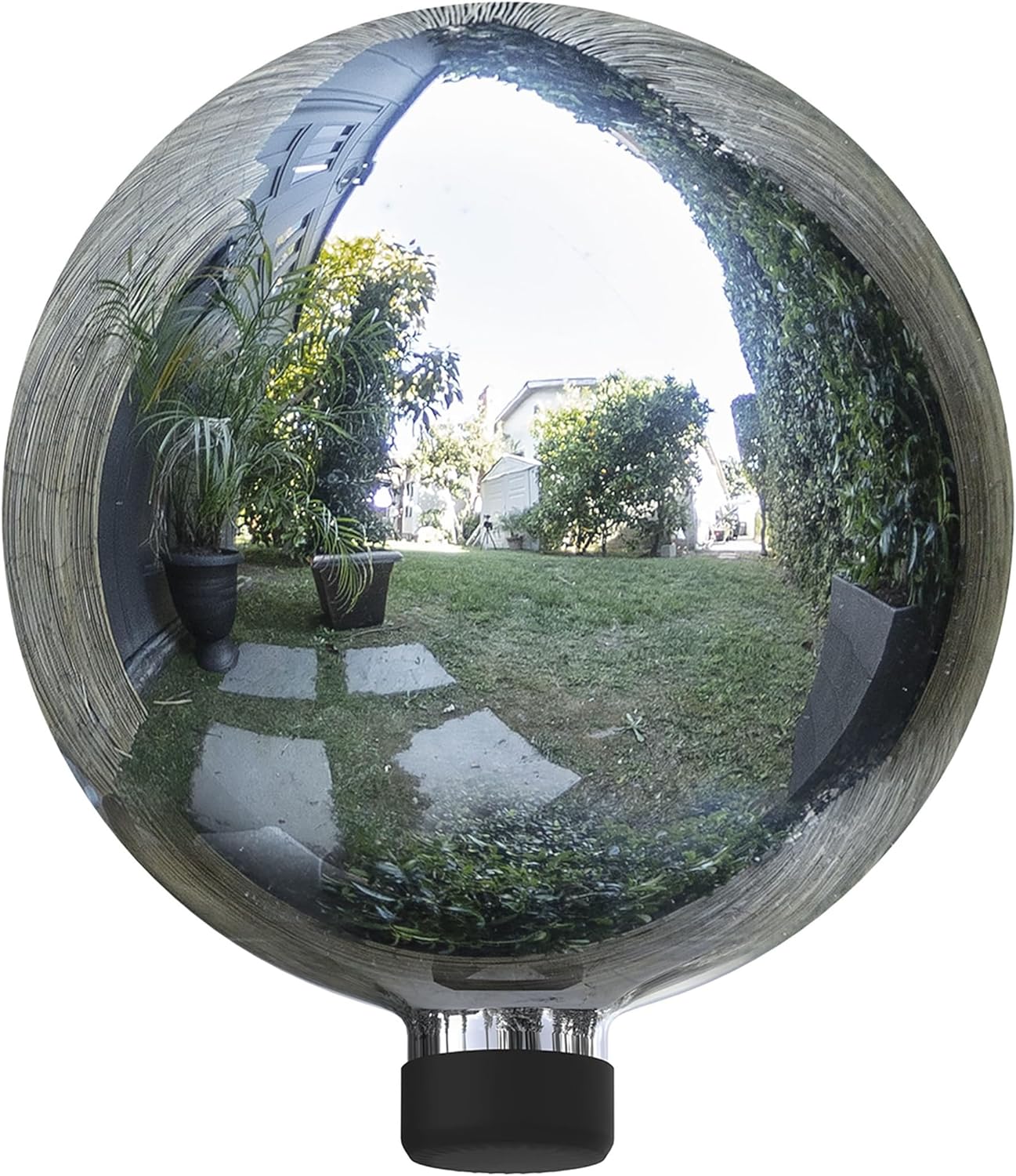 10 Inch Diameter Silver Glass Gazing Globe for Indoor Outdoor Decor