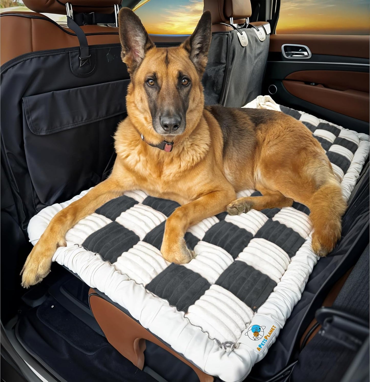 APetsPlanet Dog Bed for Car Back Seat Extender - Cozy & Safe