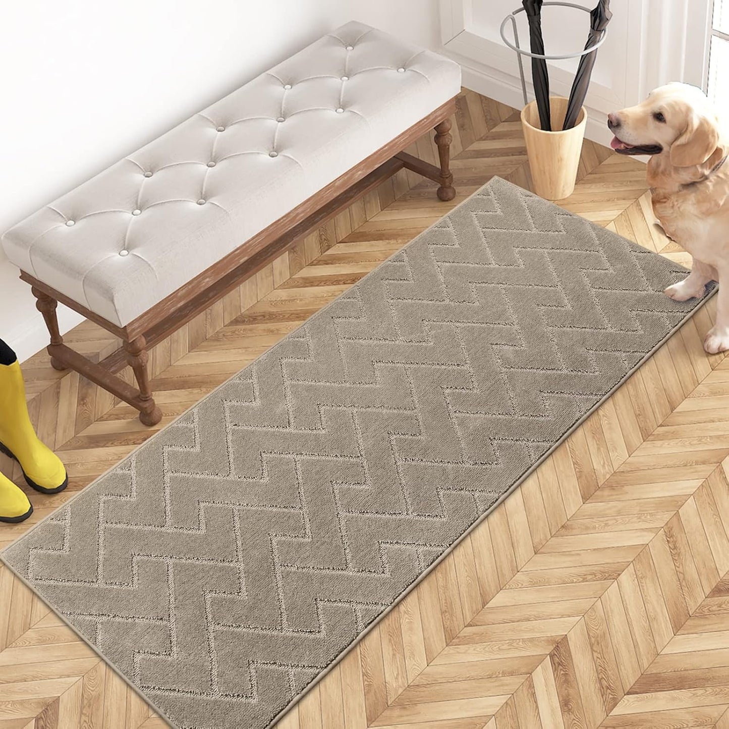 Dirt Trapping Door Mat 24in x 59in, Non-Slip & Machine Washable