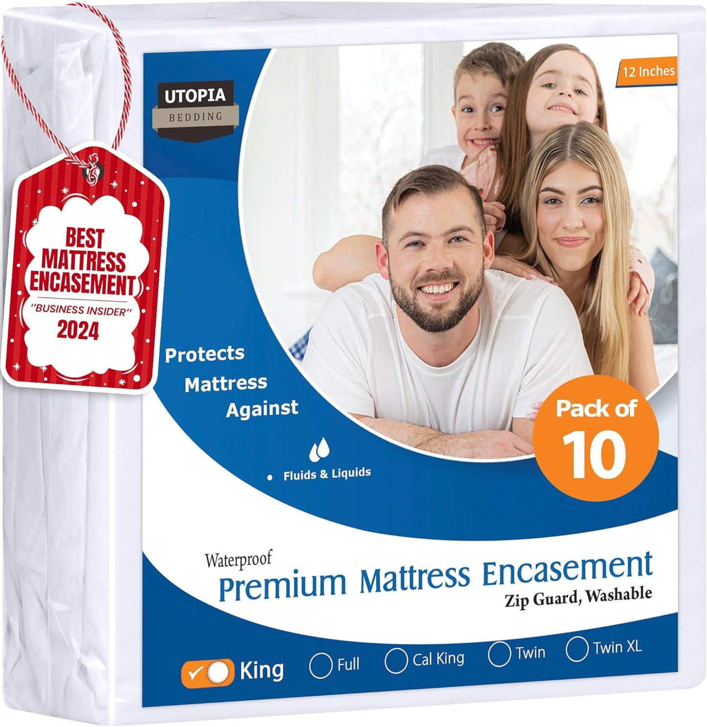 Premium Waterproof Bed Bug Mattress Cover for King Size Beds
