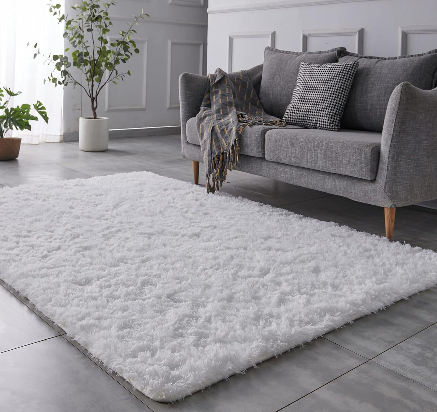 TABAYON 8 x 10 Feet Shag Area Rug - Ultra Soft Indoor Carpet