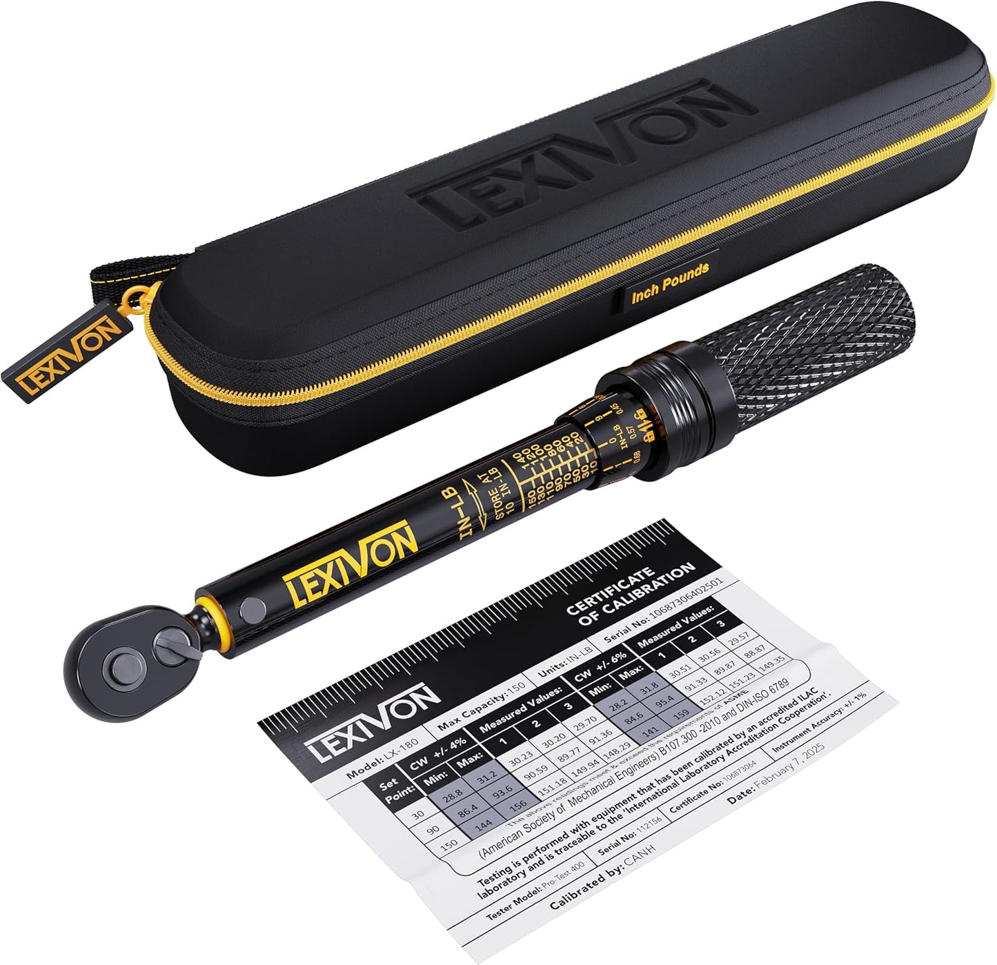 LEXIVON Inch Pound Torque Wrench for Precision Adjustments