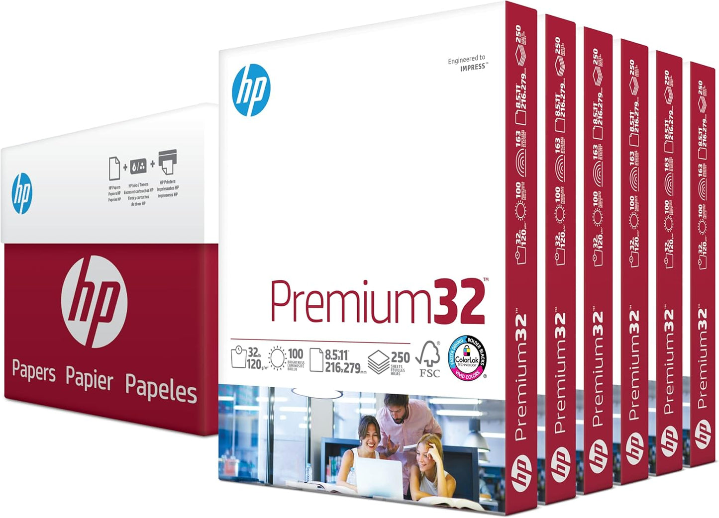 HP Premium 32 lb Paper | 100 Bright | USA Made