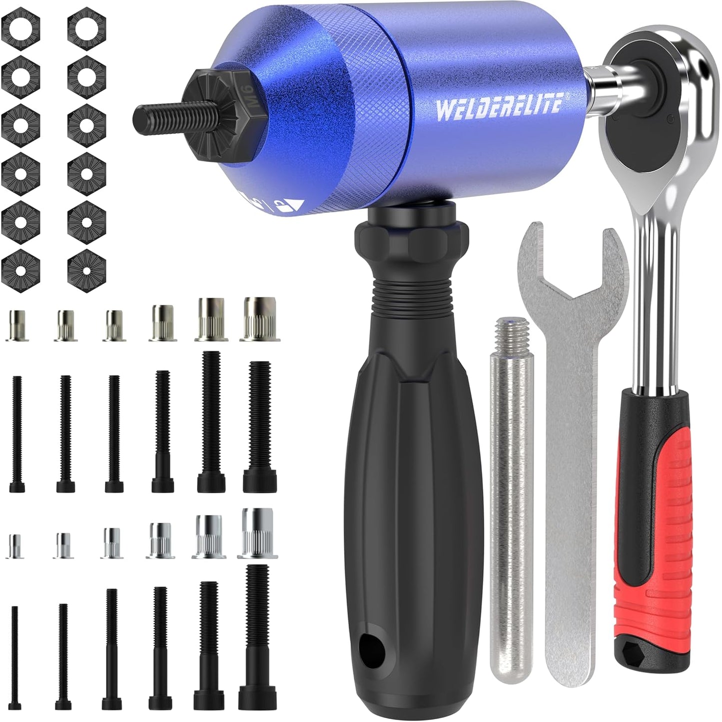 Rivet Nut Drill Adapter Kit with Dual Drive Modes and 270pcs Nuts