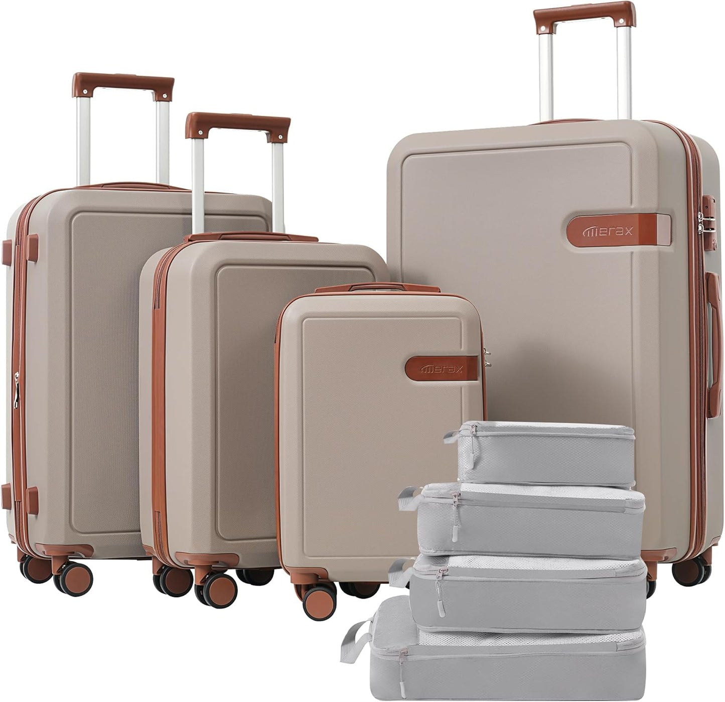 Merax Luggage Sets with Compression Packing Cubes for Travel