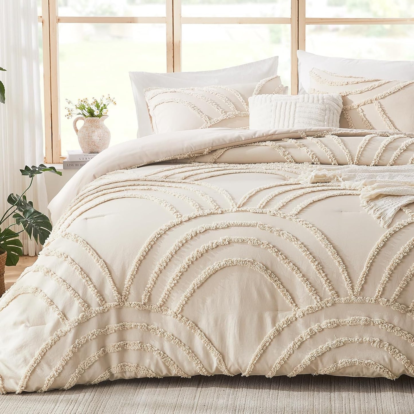 ENJOHOS Full Boho Comforter Set for College Girls - 3 Pieces